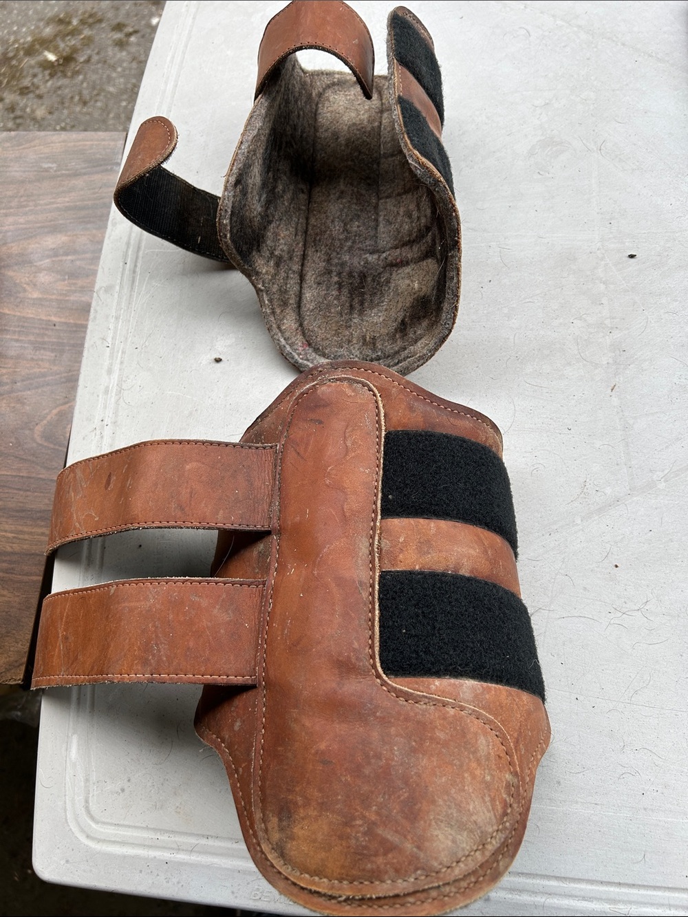 Leather splint boots